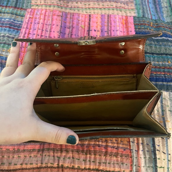 VINTAGE Boxy Leather Wallet/Mini Purse - Picture 4 of 4